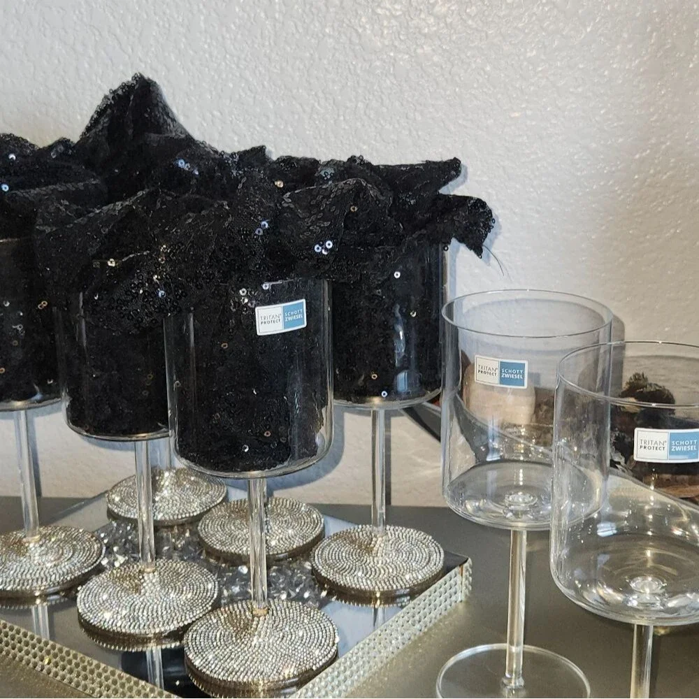 Hand Bedazzled German Schott Zwiesel White Wine Glass 13.5oz Modo Set -8